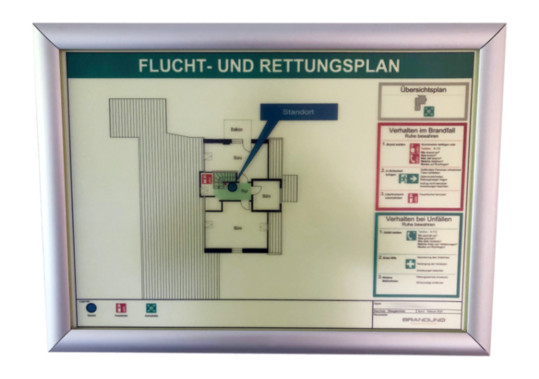 ALU-Klapprahmen nachleuchtend